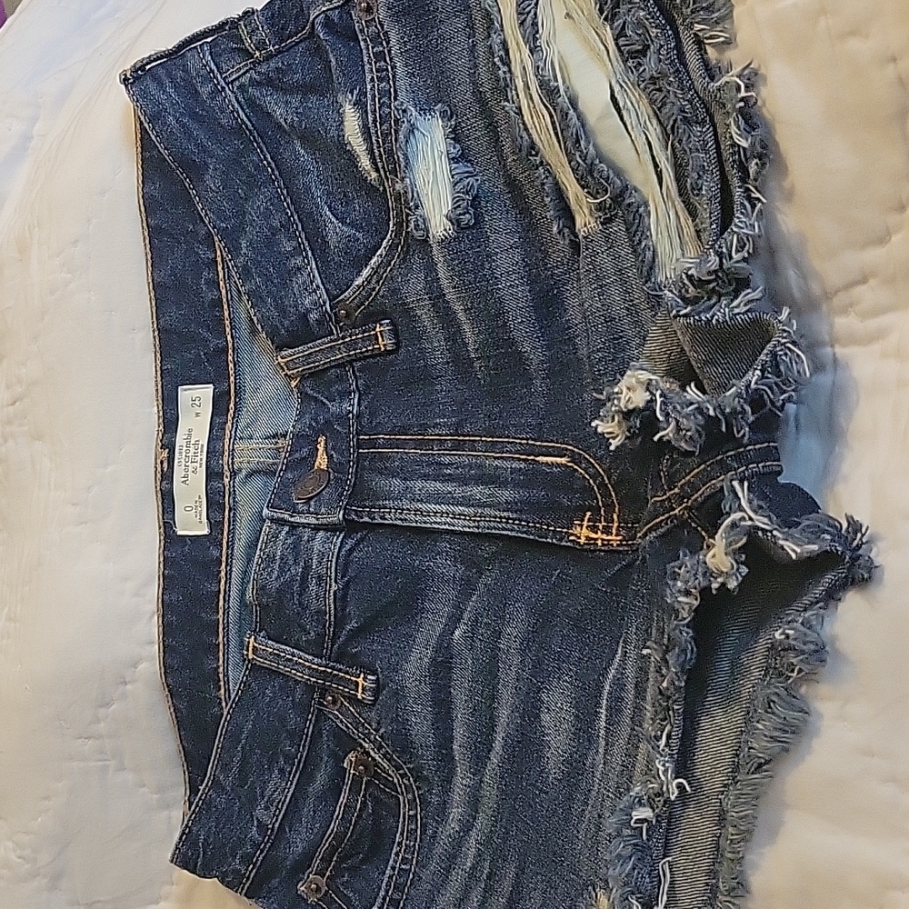 Abercrombie and Fitch womens distressed shorts